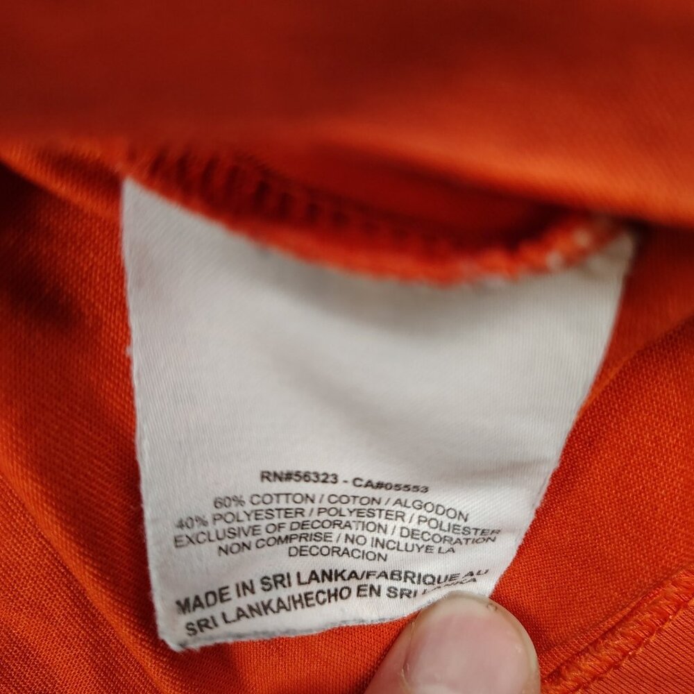 Nike Football Dri-Fit Orange Short Sleeve T Shirt Mens Large - Picture 6 of 9
